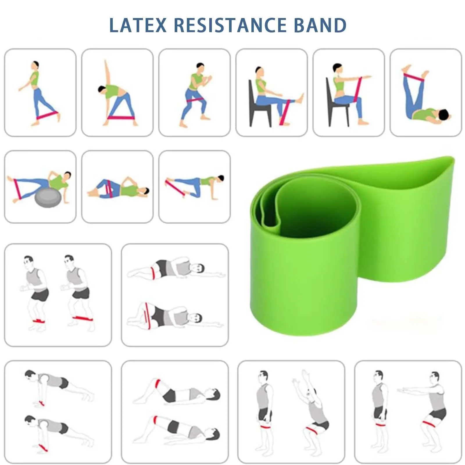 Better Me Pilates Kit esencial Accesorios de Pilates para mujeres con bandas para glúteos Pelota de yoga 25 cm Figura 8 Banda de resistencia - imagen 5