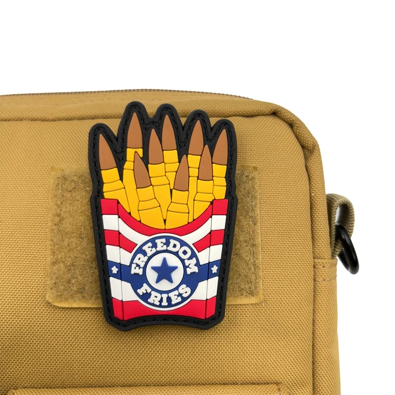 Mantener sonrisa parche luminoso de gancho y bucle de PVC, parches de accesorios de ropa, insignia moral al aire libre, insignias tácticas para mochila - imagen 5