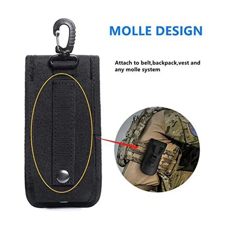 Bolsa para gafas MOLLE, bolsa táctica duradera para exteriores, estuche para gafas de sol, bolsa para linterna con hebilla