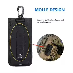 Bolsa para gafas MOLLE, bolsa táctica duradera para exteriores, estuche para gafas de sol, bolsa para linterna con hebilla