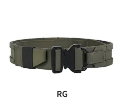 Tactical Belt with Quick Release Metal Buckle Airsoft Heavy Duty Belt MOLLE Laser Cut Mens Belts Hunting Accessory Outdoor