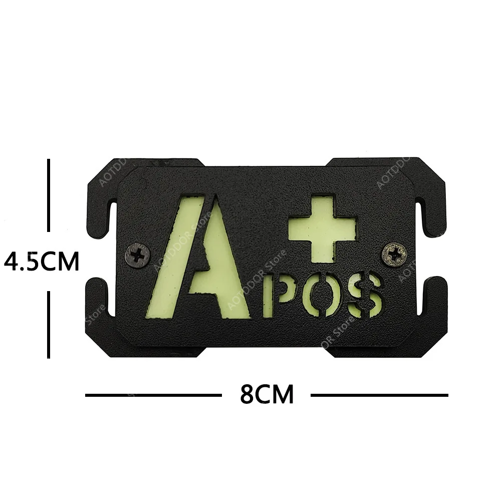 Grupo de sangre cuatro tipos táctico Molle marca luminosa herramientas al aire libre accesorios Molle de plástico mochila engranajes Compatible EDC Punisher - imagen 4