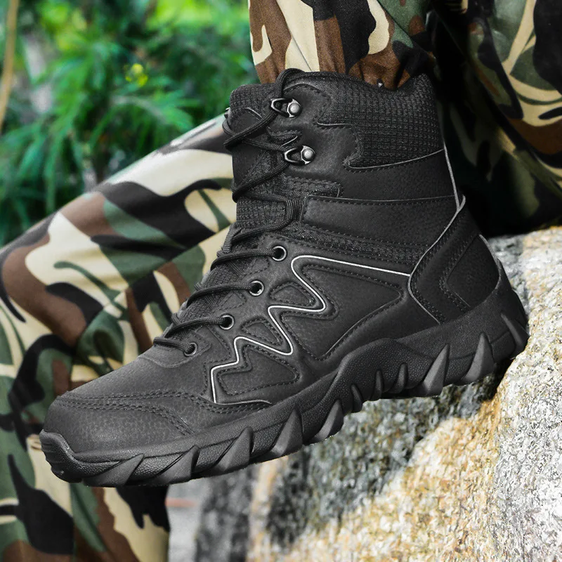 Botas tácticas militares para hombre, zapatos de entrenamiento deportivo, escalada al aire libre, Camping, senderismo, combate, desierto, talla 39-46 - imagen 4