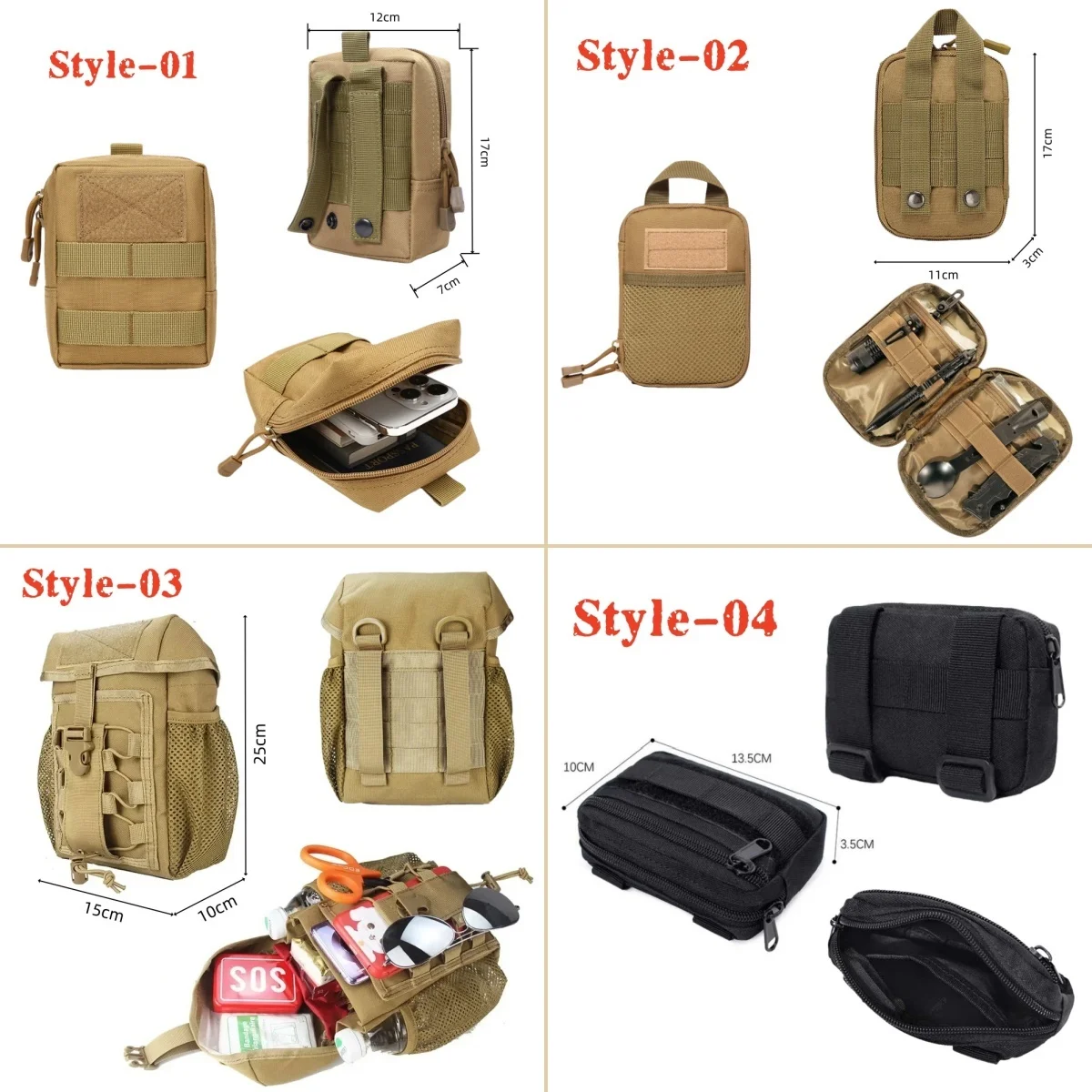 Bolsa IFAK MOLLE EDC táctica admin para kit de primeros auxilios - imagen 2