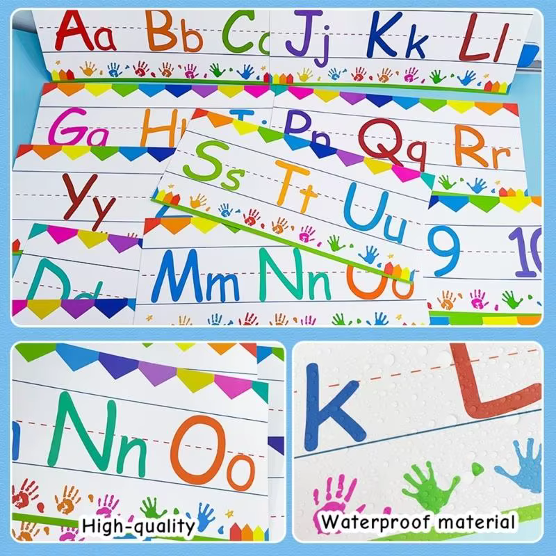 Tarjetas educativas infantiles de letras y números con caja - imagen 3