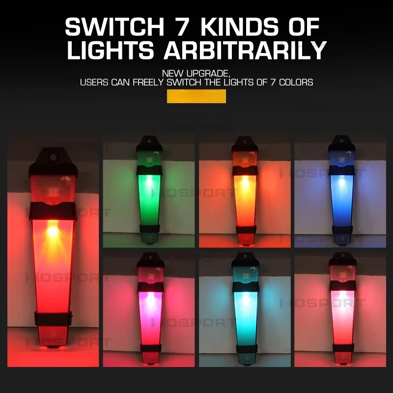 Luz táctica casco resistente agua colores parpadeo seguridad caza - imagen 5