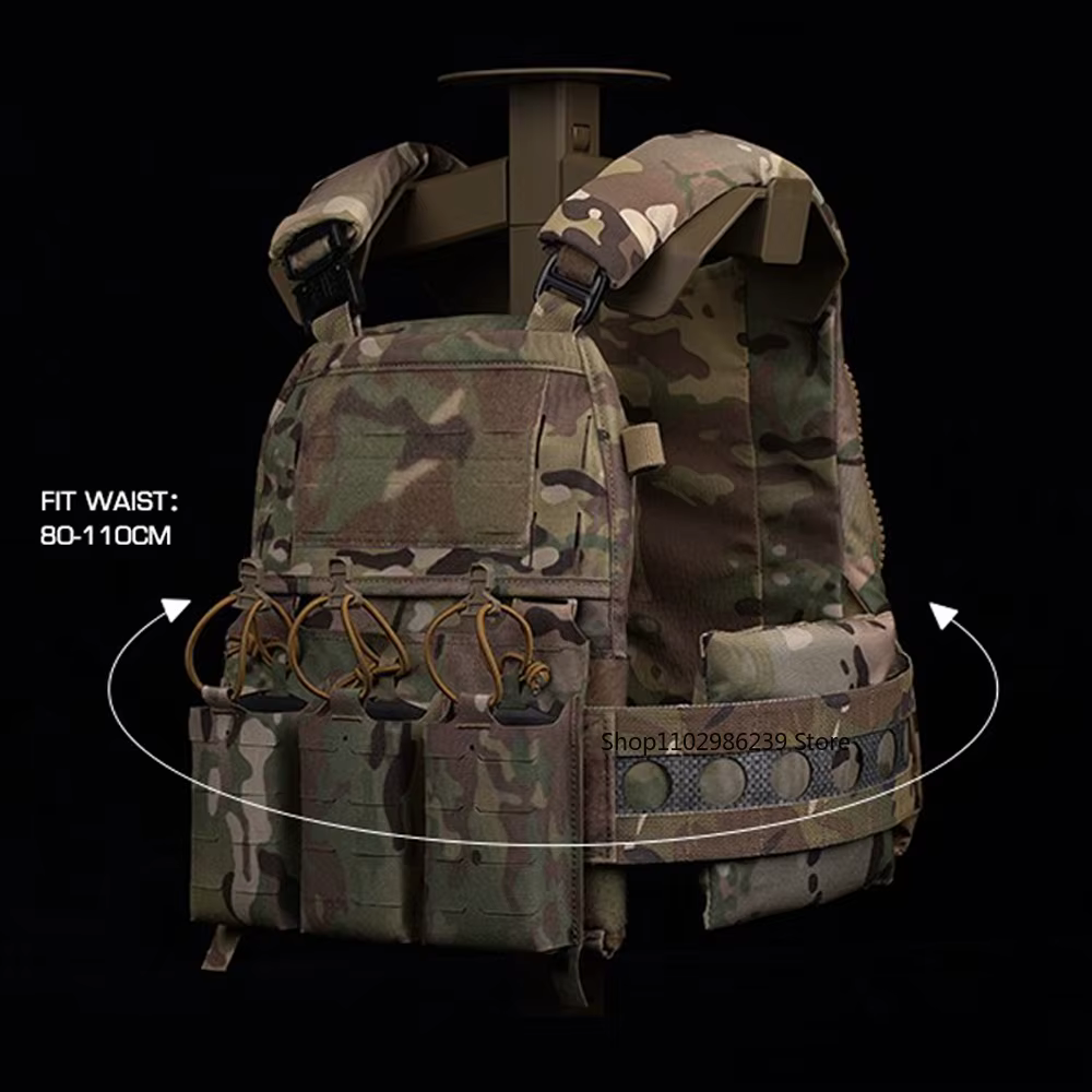 Chaleco táctico FCPC V5 MOLLE con bolsa trasera portaplacas - imagen 4