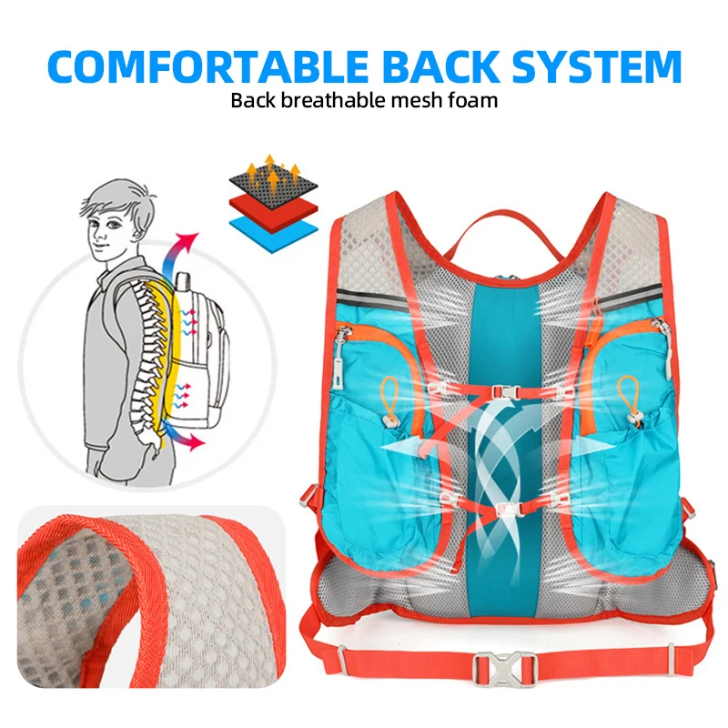 Mochila para deportes al aire libre, escalada, ciclismo, Camping, viaje, senderismo, bolsa de almacenamiento, mochila reflectante portátil para senderismo y desplazamientos para hombres - imagen 3