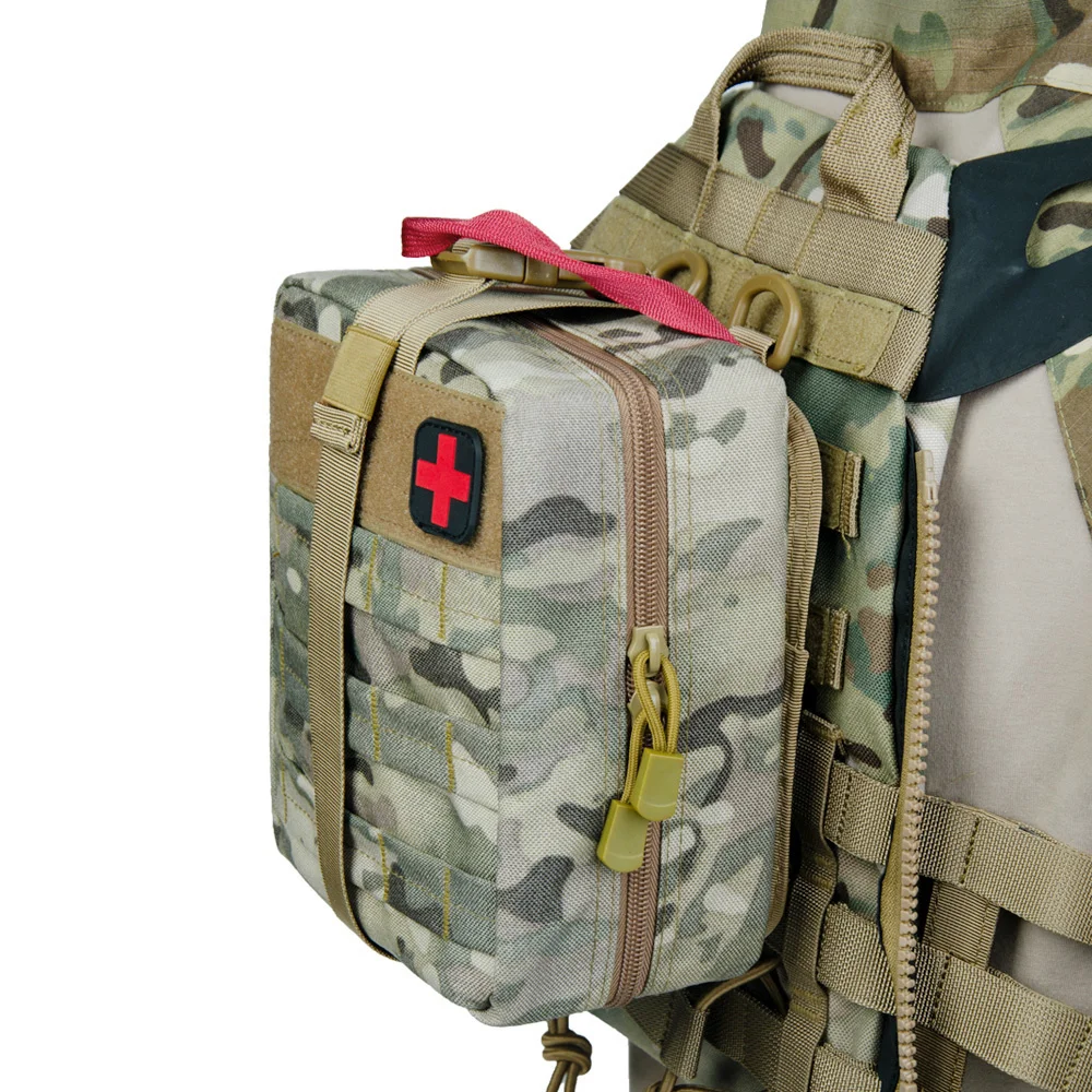 Botiquín de primeros auxilios médico, bolsa con parche, bolsa IFAK de supervivencia, estuche con gancho, equipo MOLLE EDC, caza Airsoft - imagen 3