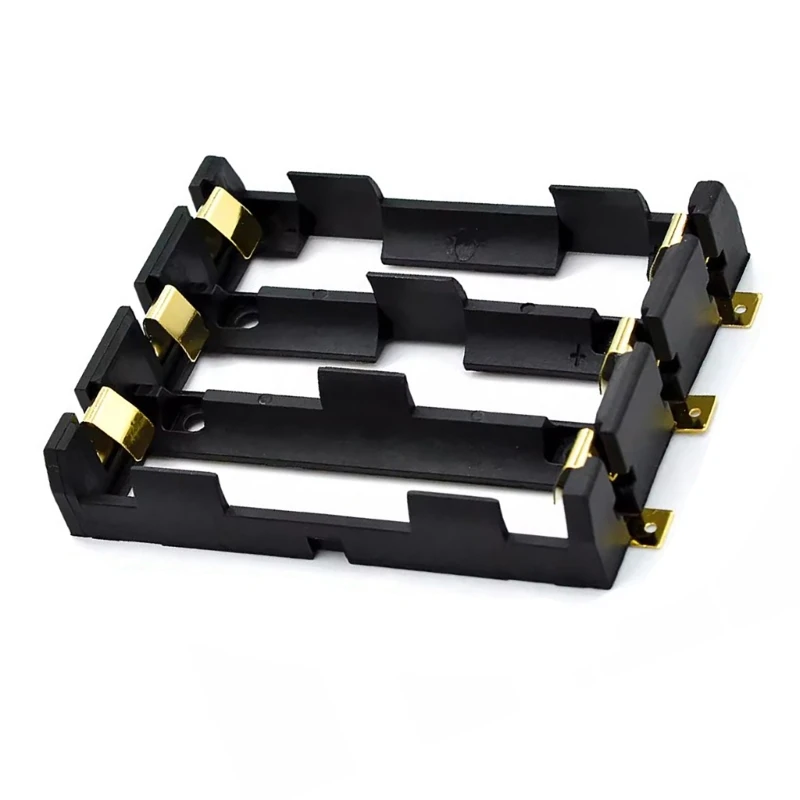 caja batería 18650 chapada en oro puede conectar en serie en paralelo, envío directo 3 ranuras/4 ranuras - imagen 4