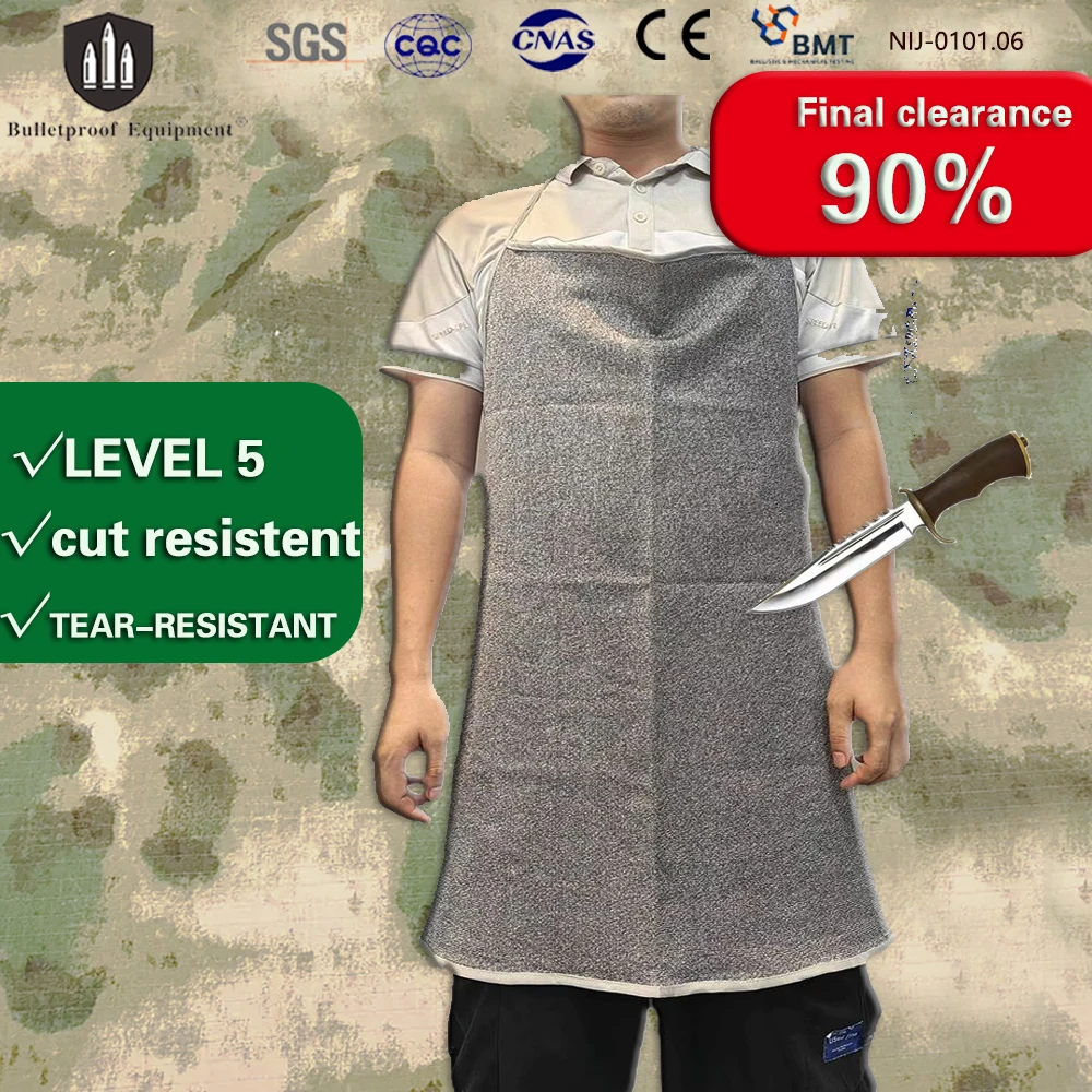 Delantal resistente a cortes EN388 CE nivel 5 HPPE para fábrica de vidrio agrícola, delantal de armadura anticorte de protección Industrial - imagen 2