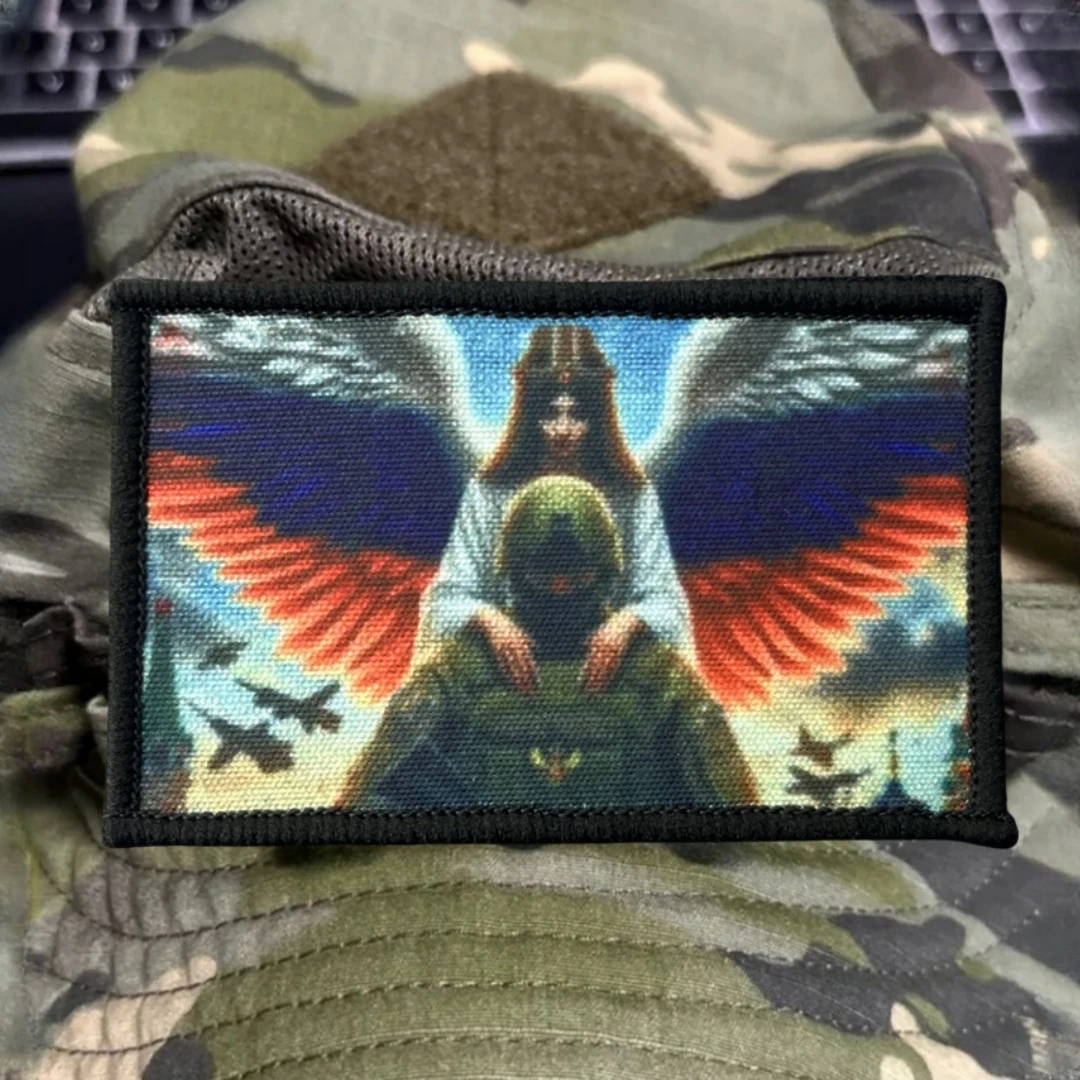 Insignia de moral de Ángel táctico de soldados rusos, parches de gancho y bucle impresos para ropa, brazalete del ejército militar, pegatina para mochila - imagen 5