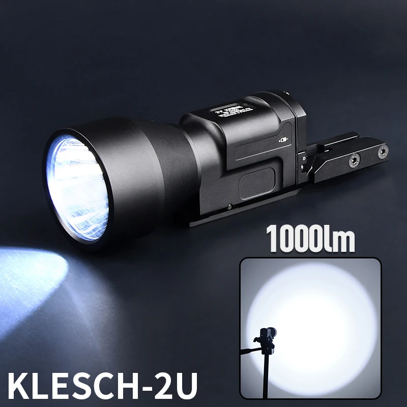 Klesch 2u táctica AK accesorio linterna zenitc 1000 Lumen flash de alta potencia, con interruptor de presión remoto, instalación de guía de 20 mm - imagen 4