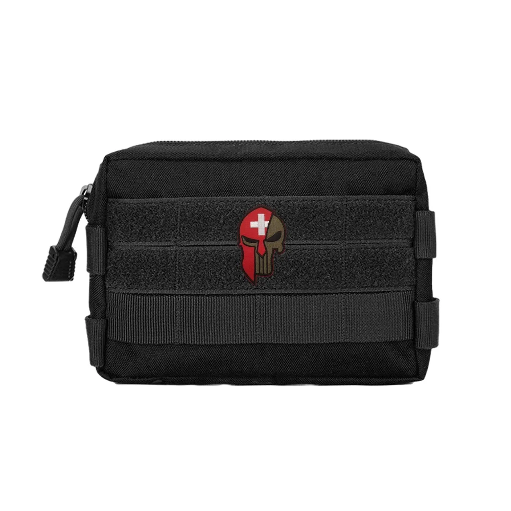 Parche táctico de moral de Velcros espartano de Cruz Roja, insignia, cierre de bucle de gancho, pegatina bordada para mochila Molle, gorra vaquera - imagen 4