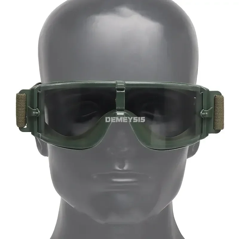 Gafas tácticas de 3 lentes UV400 para disparar Paintball, gafas de seguridad a prueba de viento, resistentes a impactos, para motocicleta, caza, combate - imagen 5