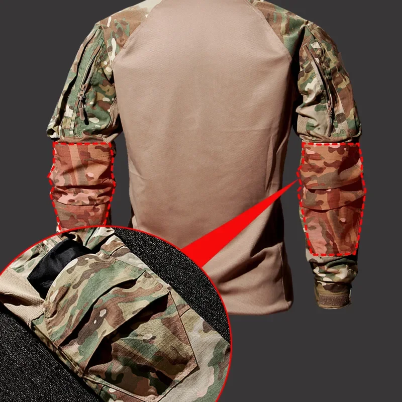 Ropa de trabajo para hombre, trajes, camiseta para exteriores, camisa de combate, pantalones, ropa de caza resistente al desgaste, pantalones de chándal Cargo para hombre, trajes de acampada - imagen 5