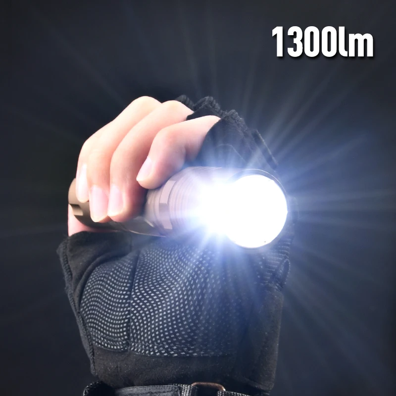 WADSN-linterna táctica de Metal PLHv2 de 1300 lúmenes, montaje rápido con Clip para casco, para arma de caza Picatinny, luz Led blanca - imagen 4