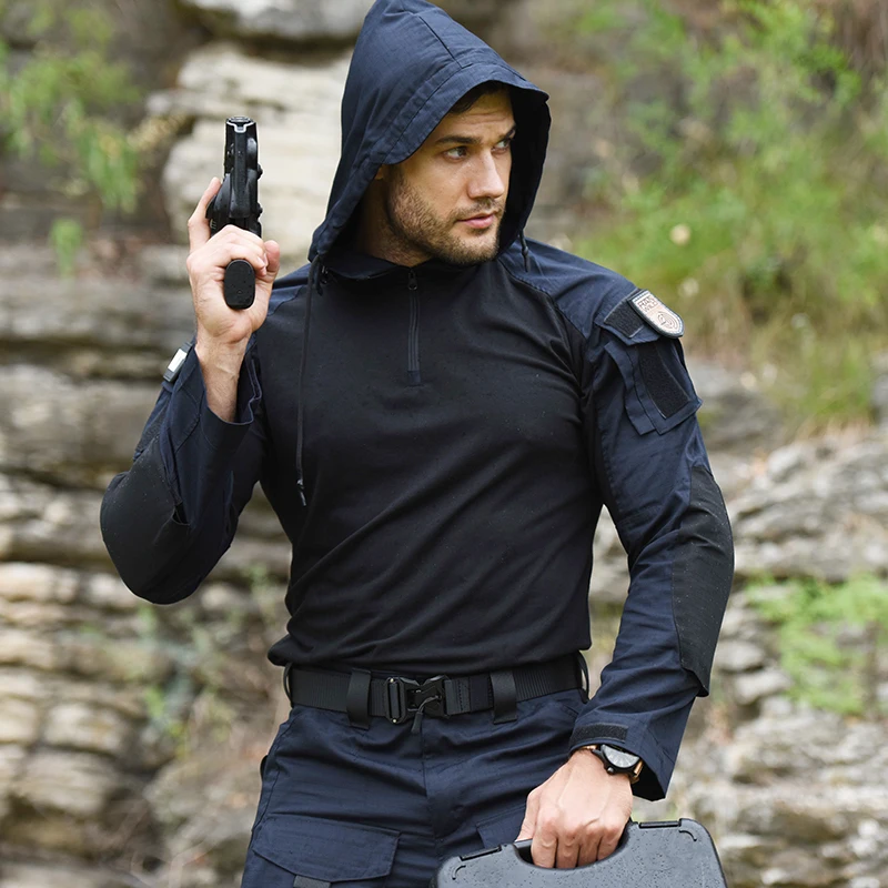 Camiseta táctica HAN WILD para hombre, ropa de caza, uniforme de combate, Camuflaje al aire libre, equipo del ejército Airsoft - imagen 5