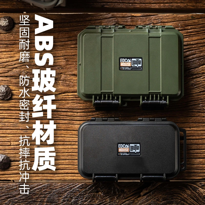 Caja de almacenamiento EDC de tres pruebas, Fidget Spinner, juguete de marca de empuje, Mini estuche de esponja portátil de seguridad impermeable y a prueba de golpes para exteriores - imagen 4