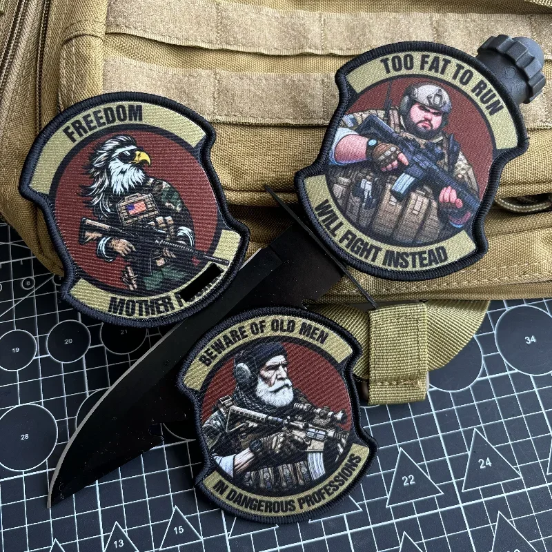 Parche táctico de moral de Rifleman M4, parches de gancho y bucle con estampado, insignia de soldado del ejército militar, brazalete de hombre mayor, pegatinas para mochila - imagen 2