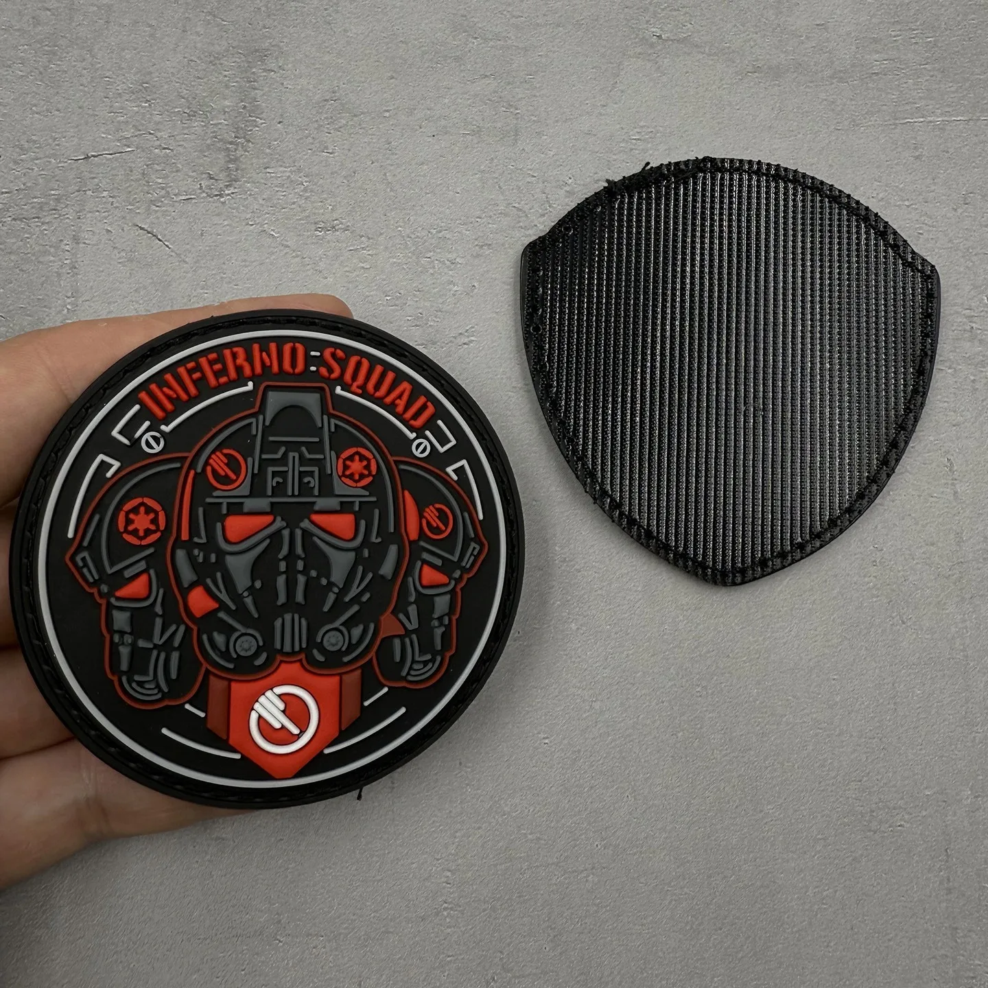 Parche táctico Hell Squad, parches de gancho y bucle de PVC, insignia de moral del ejército militar, brazalete, ropa, pegatinas decorativas para mochila - imagen 2