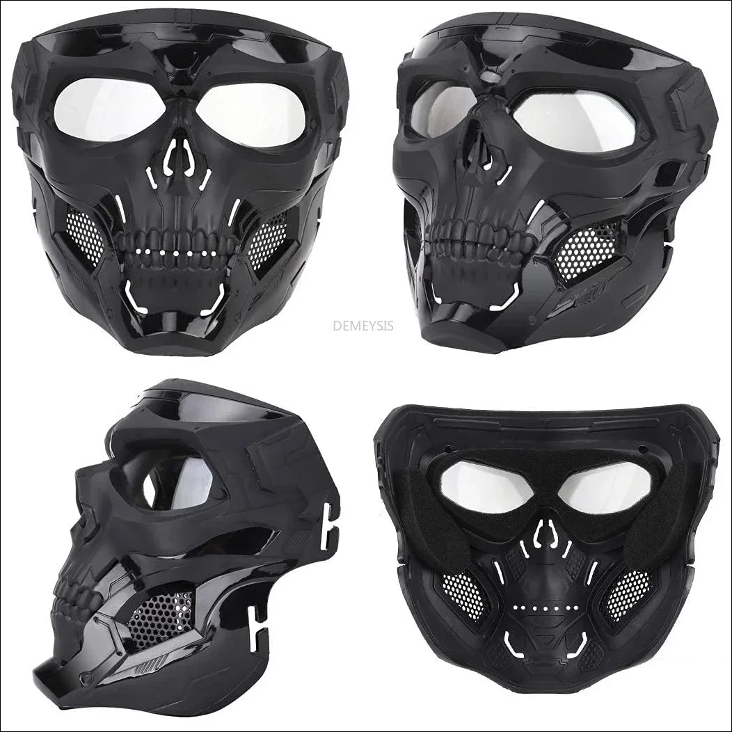 Máscara táctica de cara completa para exteriores, Airsoft CS, Paintball, tiro, caza, máscara facial, combate, Cosplay, fiesta de Halloween, máscaras de ciclismo - imagen 5