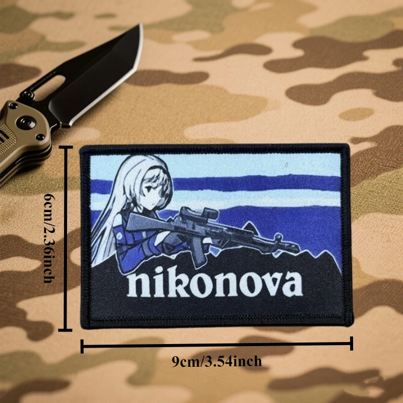Parche estampado táctico para chica en ropa, insignias de moral, parches militares con gancho, pegatinas para mochila - imagen 2