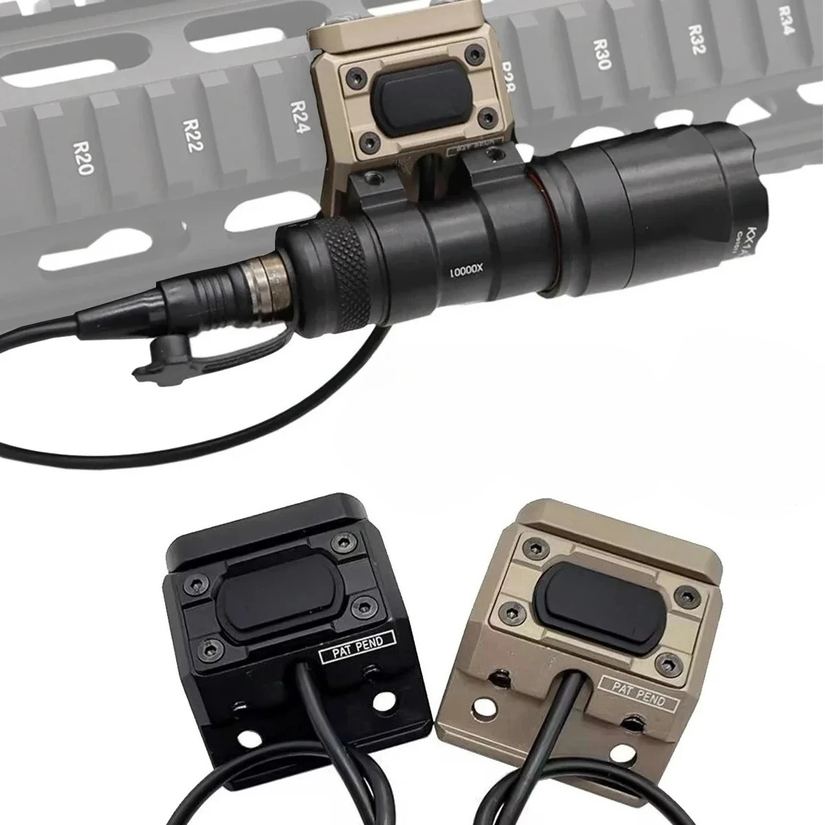 Linterna Surefire M300 M600 con unidad Modbutton Lite interruptor de presión 20mm Rail Rifle Airsoft M600C M600B luz LED exploradora - imagen 4