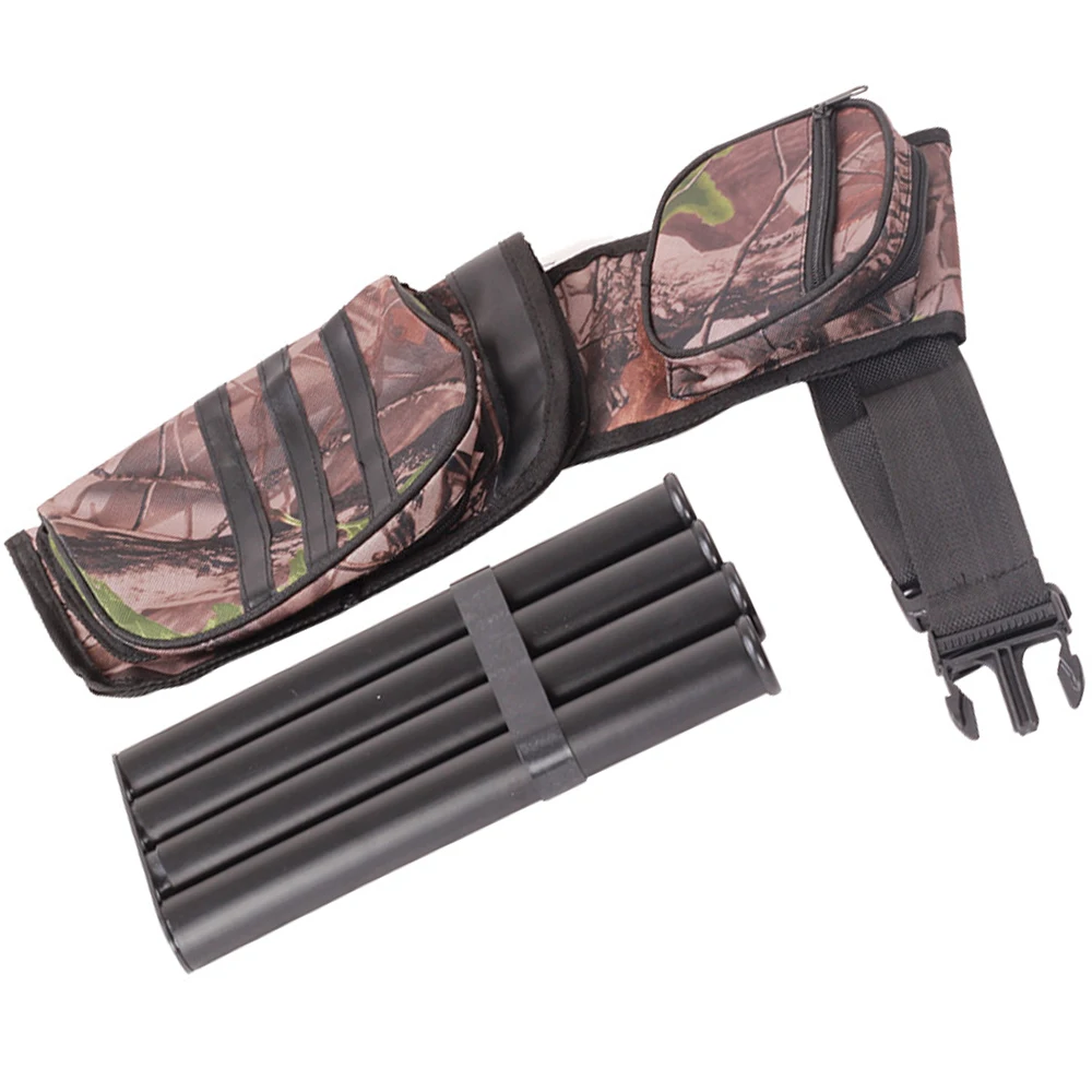 Bolsa de almacenamiento para tiro con arco, soporte para flechas con bolsa de bolsillo para caza y práctica, 4 tubos de flecha inversa - imagen 3