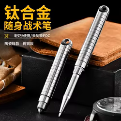 Mini bolígrafo táctico de titanio – EDC con clip