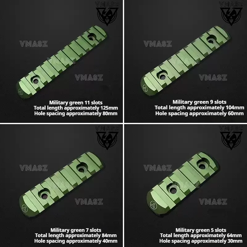 Carril guía de nailon Element MLOK con tiras de madera en forma de pez, riel guía metálico ajustable de 20 mm con diseño de espina de pescado. - imagen 3