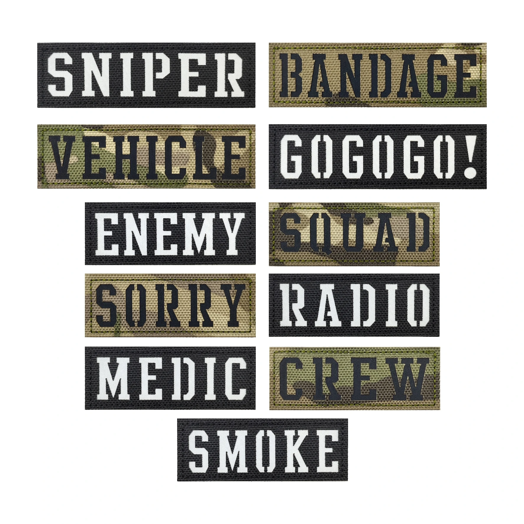 Call of Duty-squeleto fantasma y máscara fantasma, mochila bordada en inglés táctico, idioma común, ropa, Micro parche - imagen 4