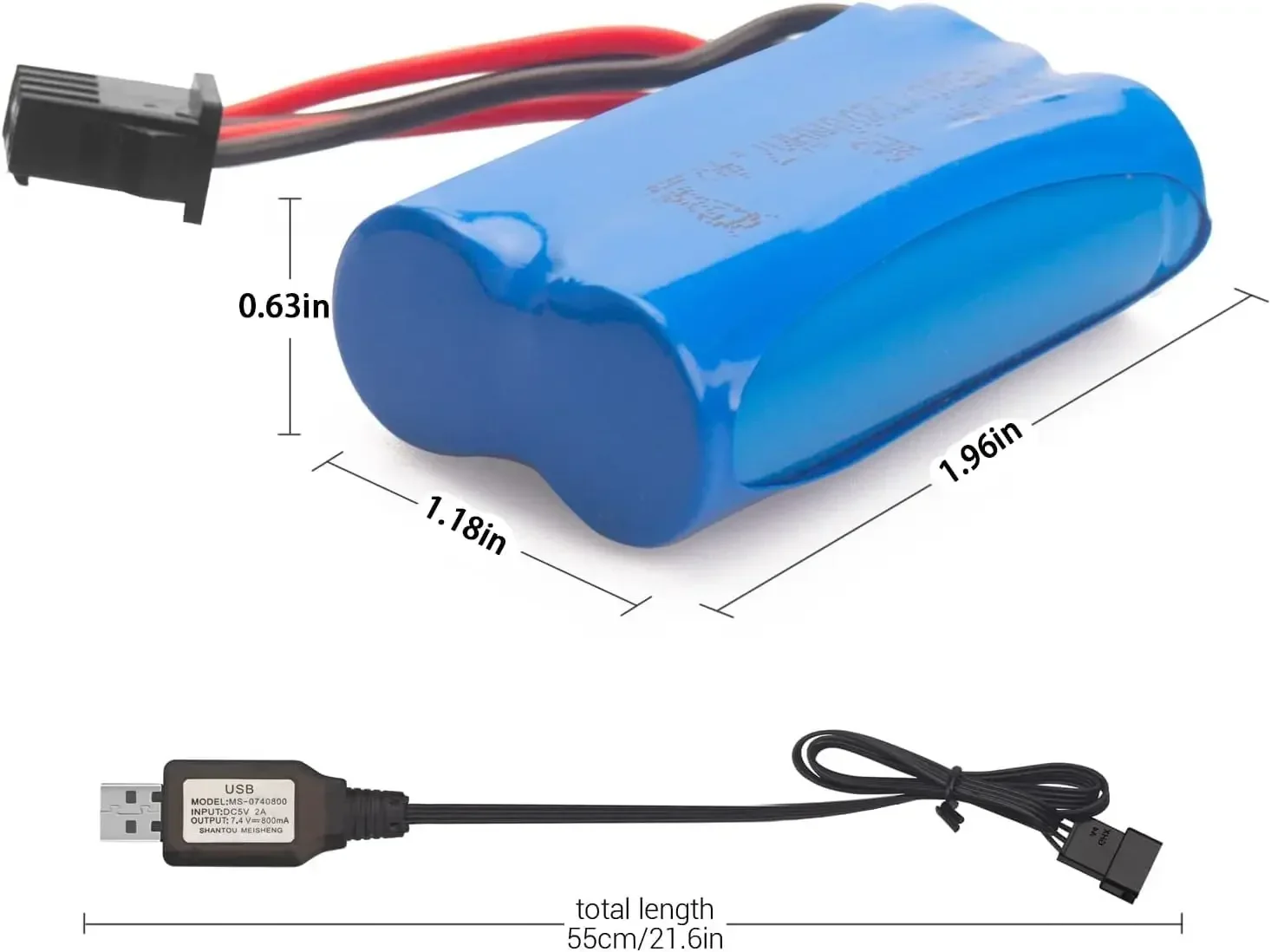 Batería recargable iones de litio para gel blaster con cargador - imagen 4
