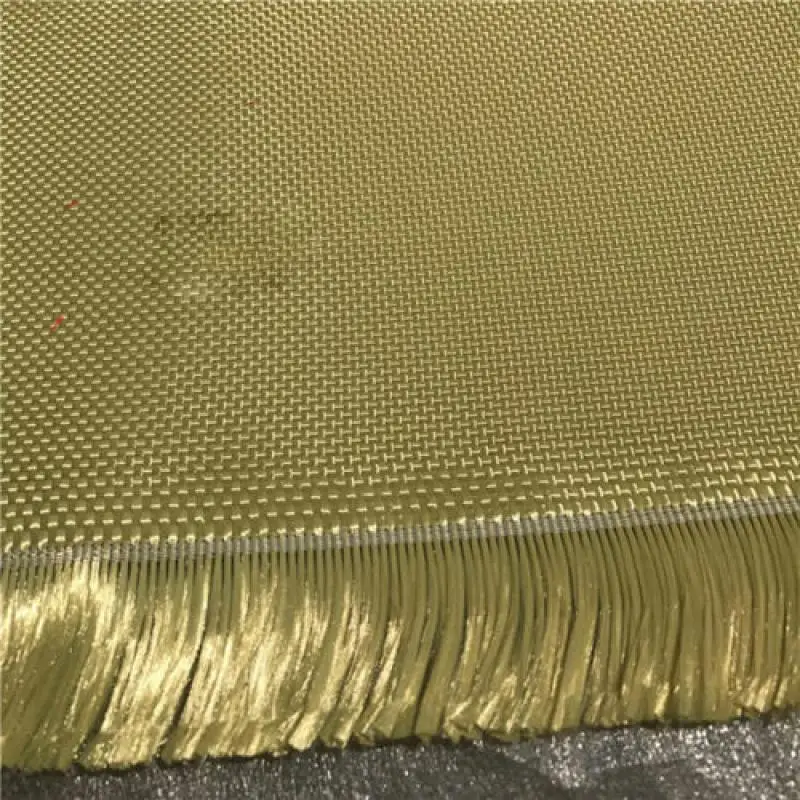 Tela de fibra a prueba de cortes de aramida, tejido liso amarillo, 400gsm, 3000D - imagen 5