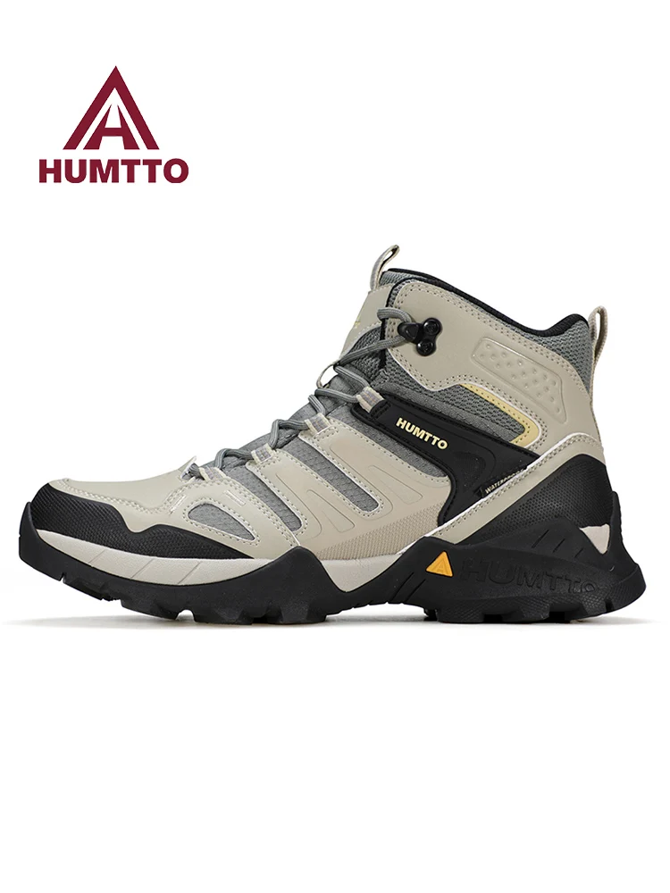 Zapatos de senderismo HUMTTO, botas de caza impermeables para hombre, botas tácticas de combate en el desierto, botas de trekking al tobillo, zapatillas cálidas de cuero de vaca para hombre - imagen 4