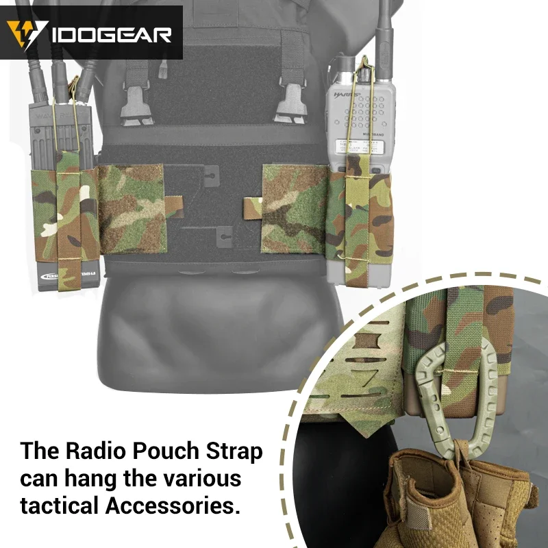 IDOGEAR-bolsa de Radio táctica para chaleco táctico FCSK, bolsa lateral para chaleco PRC148/152/MPU5 para 556/7,62 3585 - imagen 3