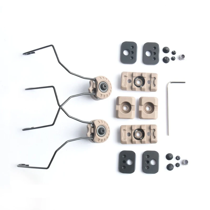 WADSN-soporte para auriculares táctico, Riel de casco rápido con rotación de 360 °, accesorio para auriculares de comunicación y caza - imagen 2