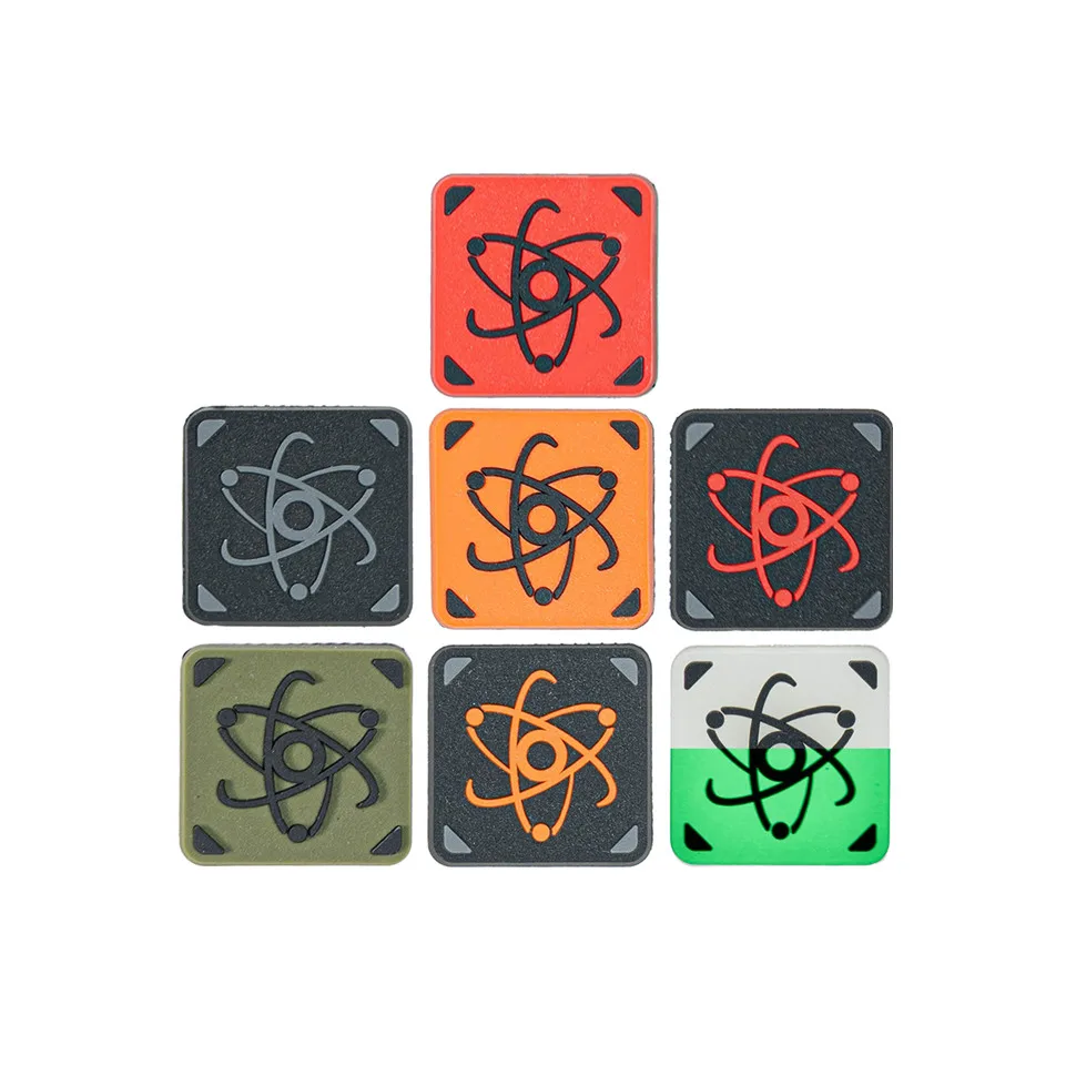 Mini parche con logotipo de Lsotope de PVC 3D, insignia táctica cuadrada luminosa, apliques DIY, brazalete para ropa, mochila, equipo de decoración, 1 pulgada