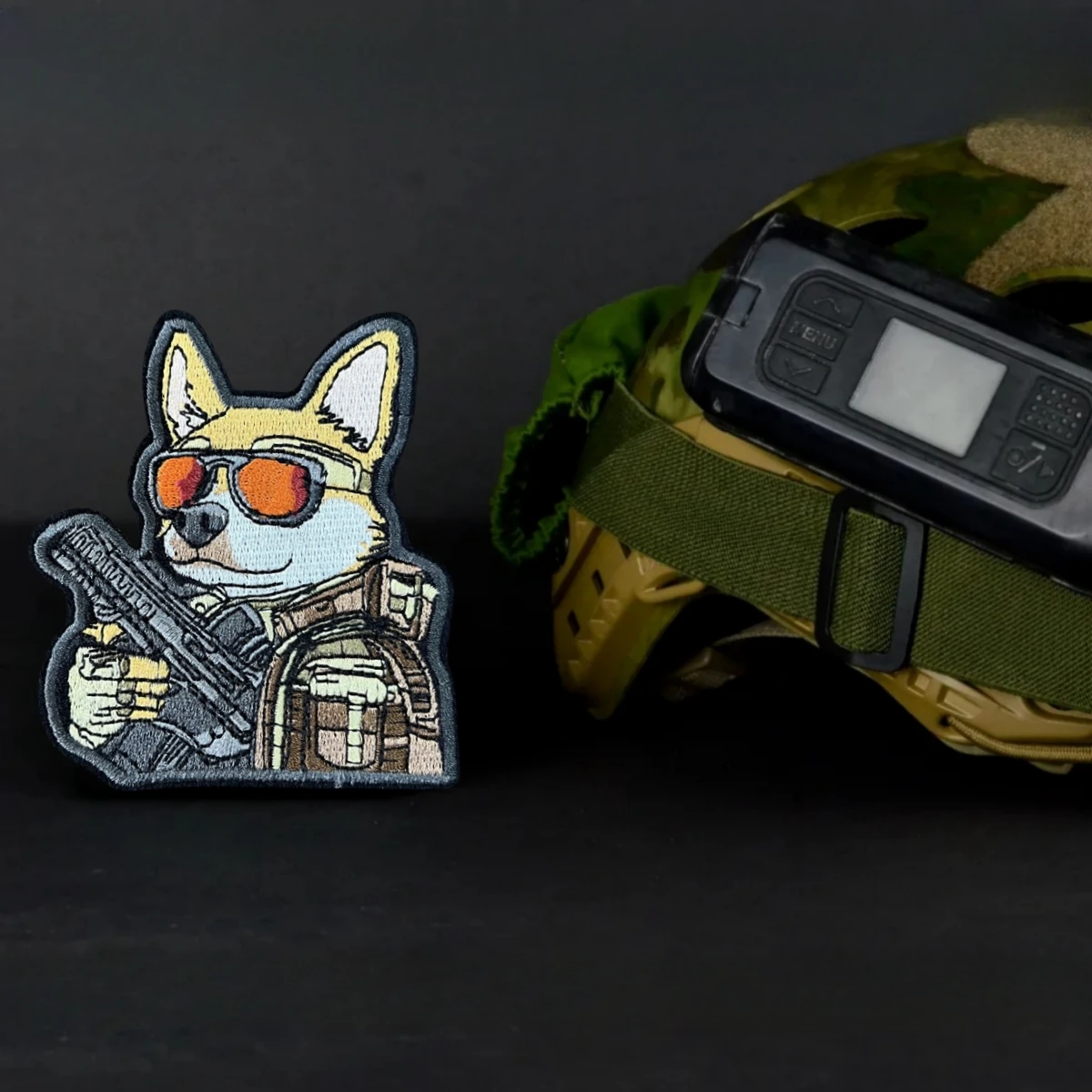 Parche táctico de insignia de moral de pato, gafas de sol, brazalete militar para perro, parches bordados de gancho y bucle, pegatina para mochila de ropa - imagen 2