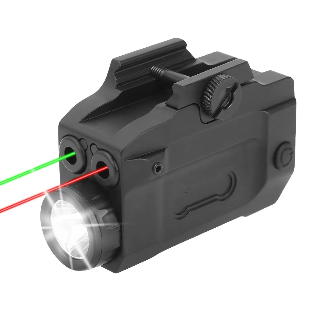 with red green laser