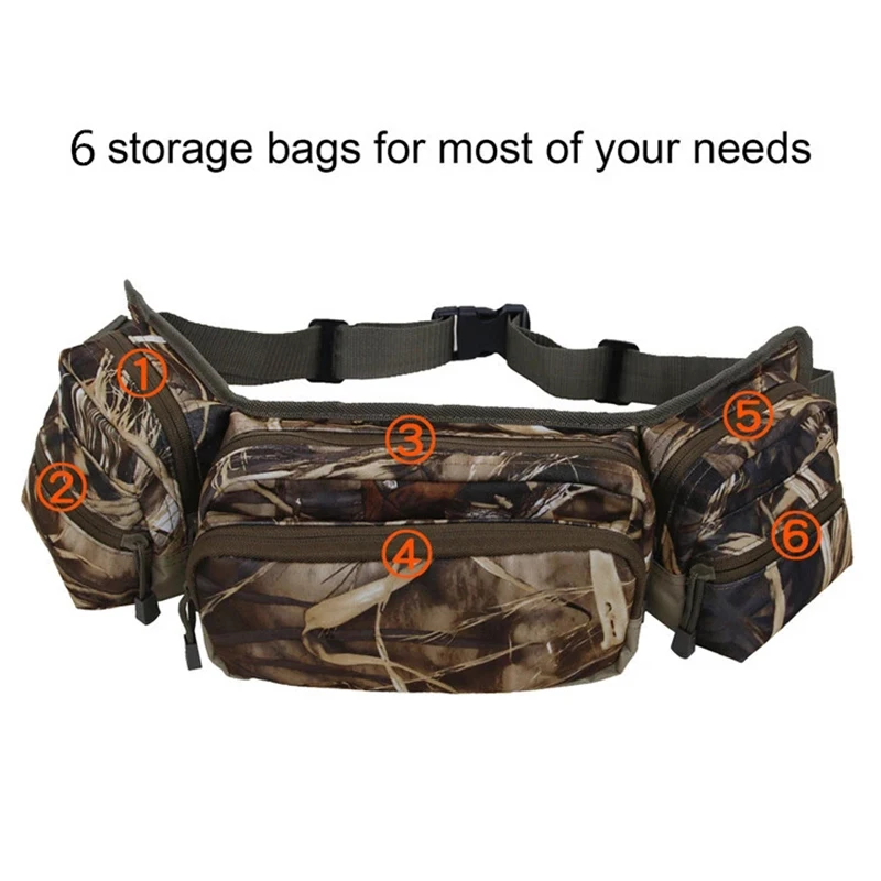 Riñonera ligera para caza táctica de excursión, riñonera impermeable, riñonera de camuflaje - imagen 3