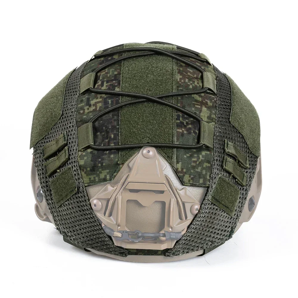 Funda de casco Militar para Fast MH PJ BJ OPS-Core, cubierta de casco táctico para Airsoft Paintball, camuflaje con cordón elástico, 10 piezas - imagen 3