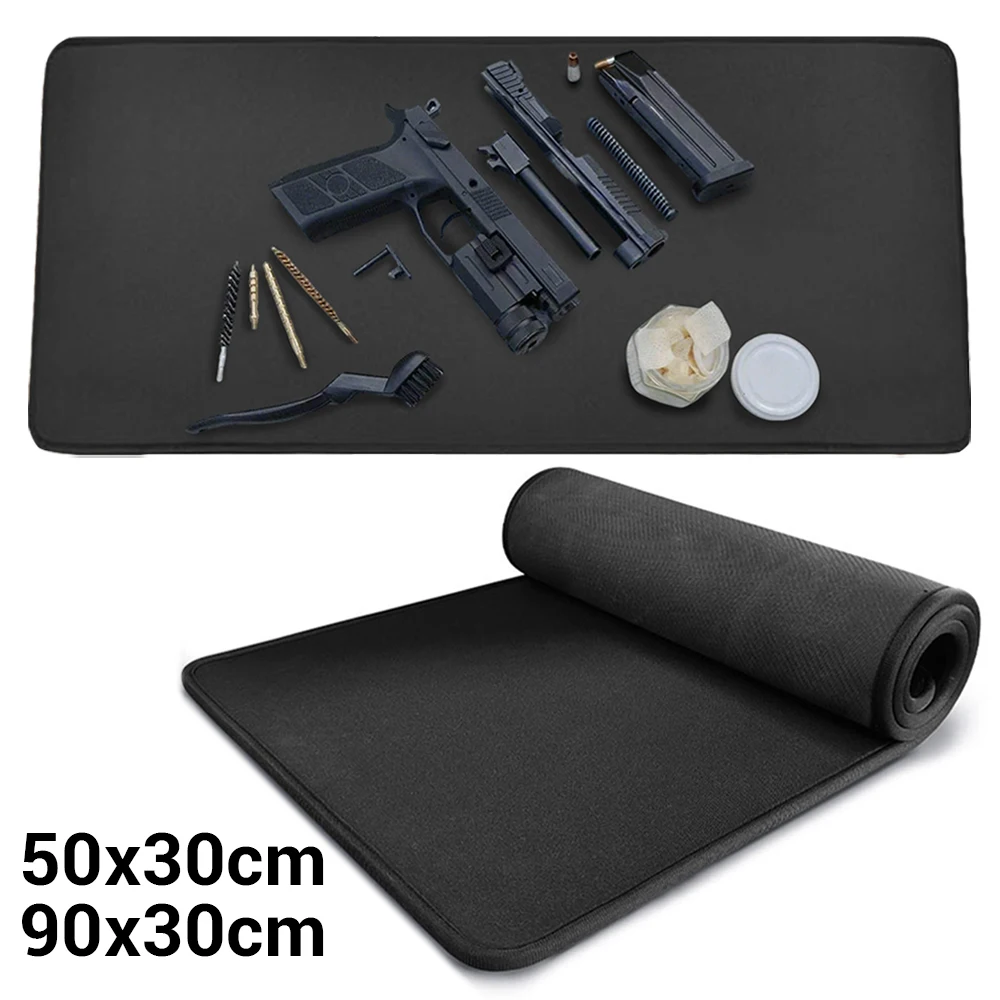 Estera de limpieza de pistola táctica, estera de limpieza de escopeta antideslizante, estera de banco de trabajo de reparación de limpieza de pistola, almohadilla de escritorio para mantenimiento de pistola