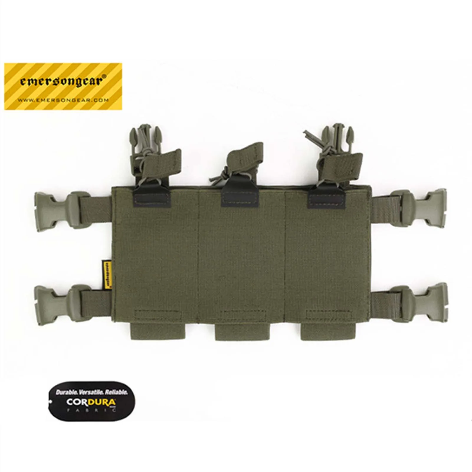 Emersongear-bolsas tácticas de triple revista 5,56, paquete magnético elástico superior abierto, hebilla de almacenamiento para deportes al aire libre, EM6379 - imagen 2