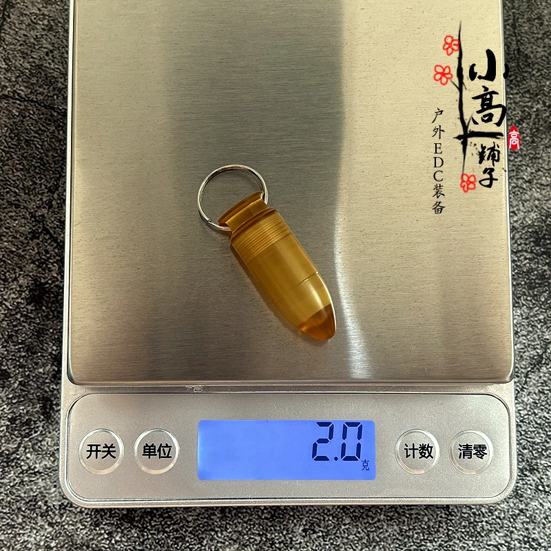 Contenedor de pastillas de emergencia cardíaco de aleación de titanio y PEI, colgante de collar EDC impermeable para almacenamiento de medicina de primeros auxilios - imagen 3