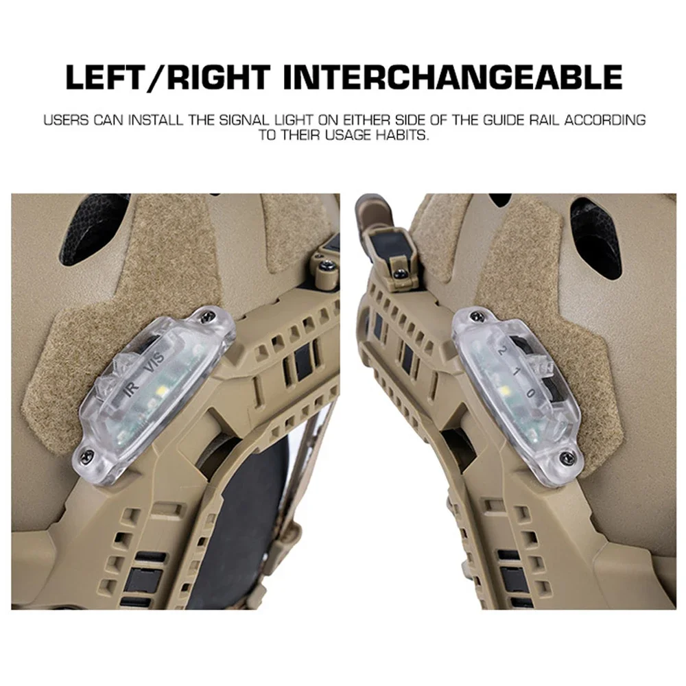 Casco táctico Modular ARC Rail luz de señal blanco/IR modo caza al aire libre Camping supervivencia seguridad Airsoft casco lámpara estroboscópica - imagen 4