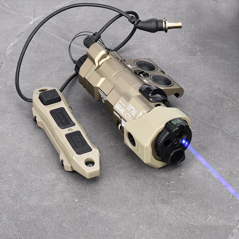 MAWL C1 Táctico de Metal - Láser de Alta Potencia Rojo/Verde/Azul para Puntería de Caza, Designador IR, Luz Estroboscópica y Interruptor para Visión Nocturna - imagen 3
