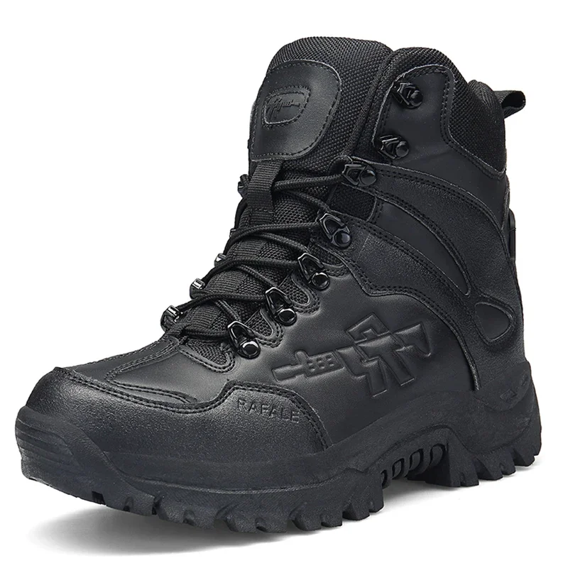 Botas tácticas antideslizantes de goma, tobillo desierto, trabajo