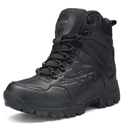 Botas tácticas antideslizantes de goma, tobillo desierto, trabajo