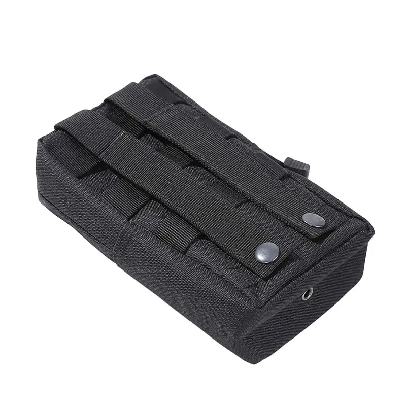 Riñonera táctica Molle para exteriores, mochila de caza, accesorio de chaleco táctico, almacenamiento negro Oxford 1000D - imagen 3